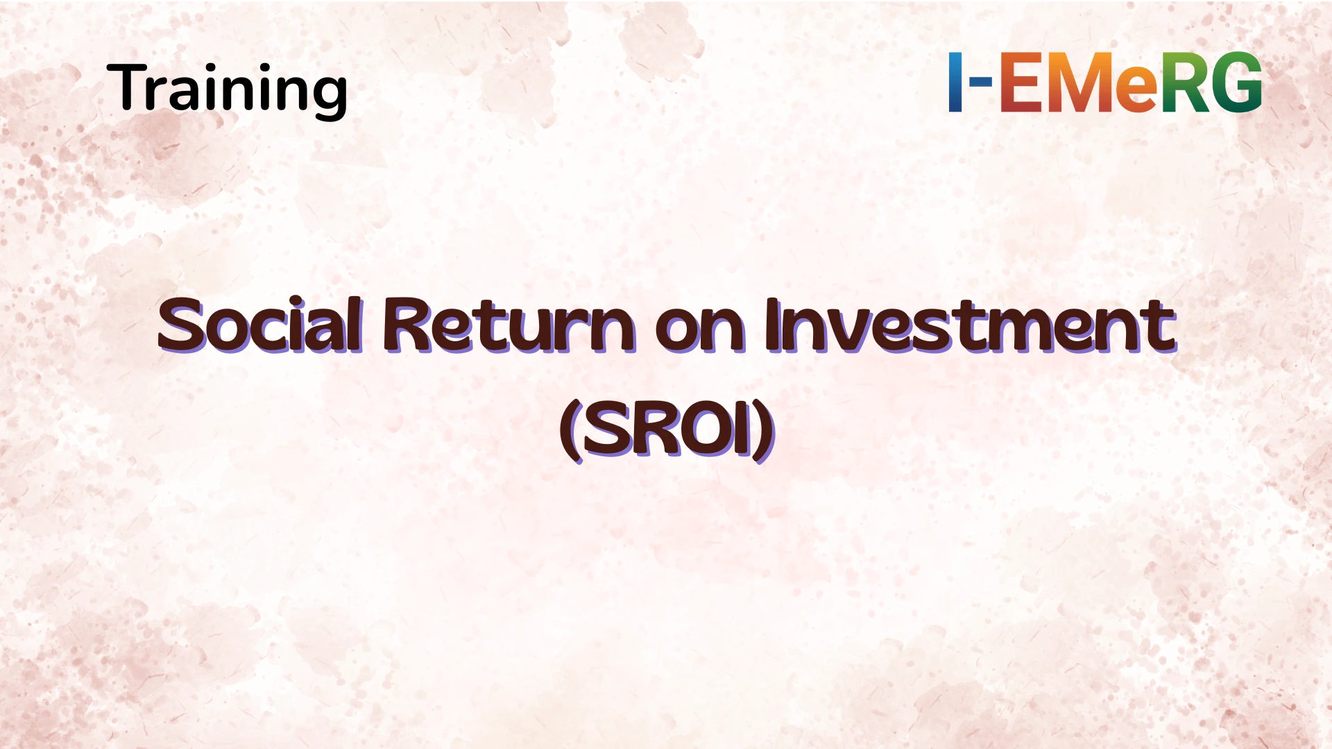 Social Return on Investment (SROI)