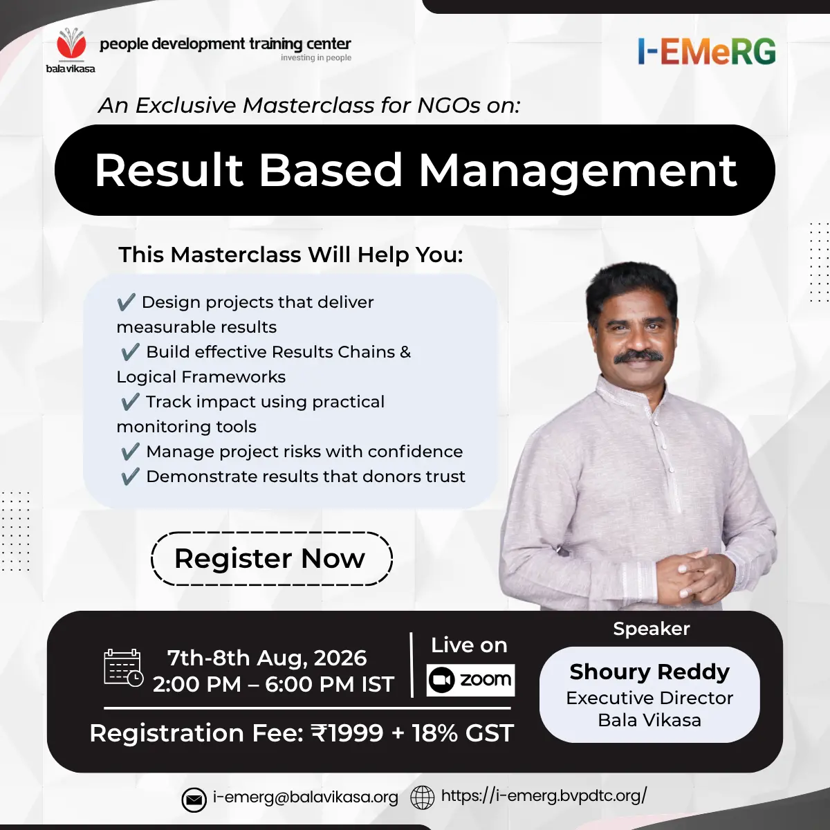 Result Based Management (RBM) Masterclass