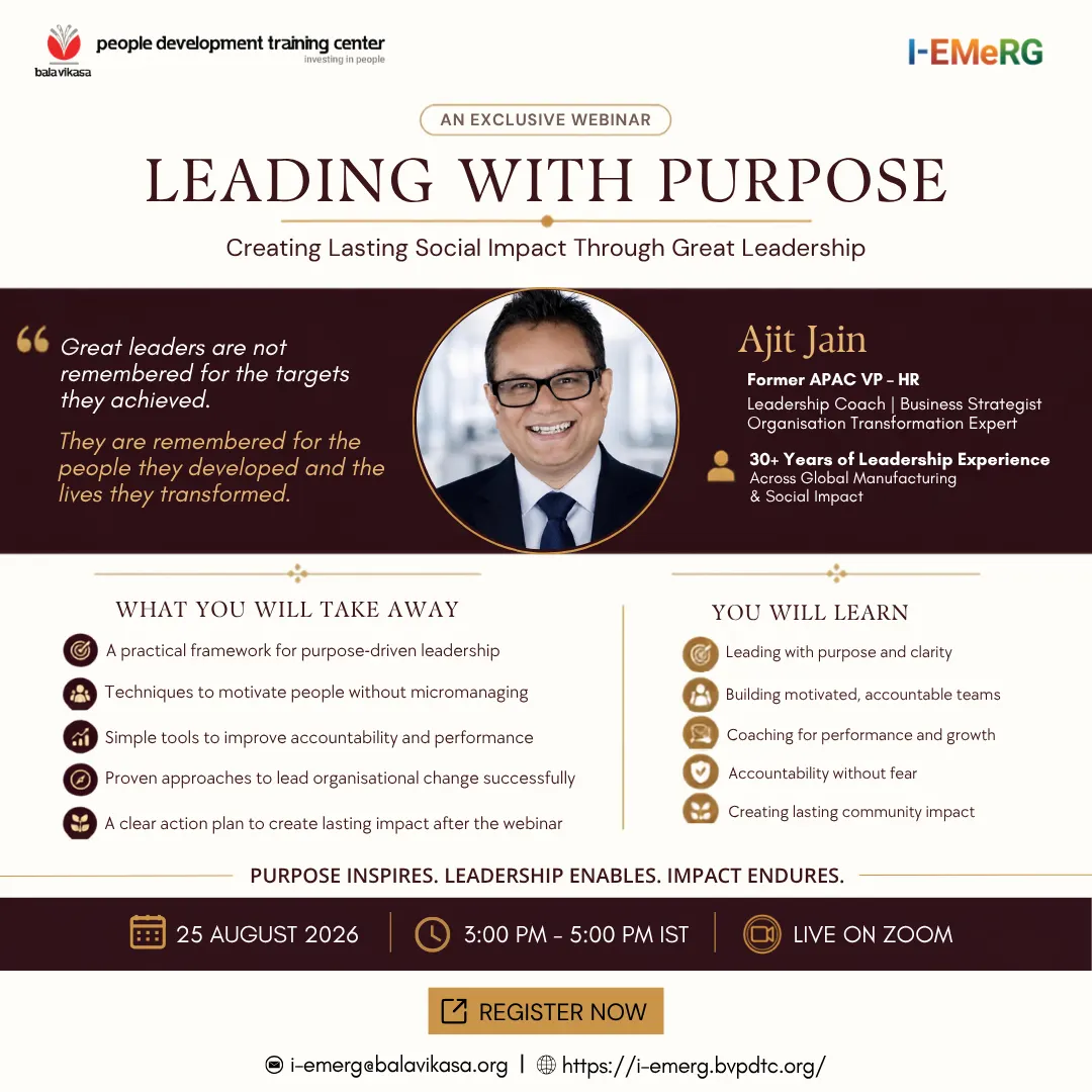 Leading with Purpose: Create Sustainable Social Impact through Great Leadership
